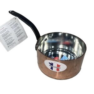 BAUMALU Copper Cuivres de France 5.5” French Sauce Pot With Cast Iron Handle New